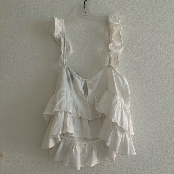 White Ruffle Blouse - Picture 5 of 5